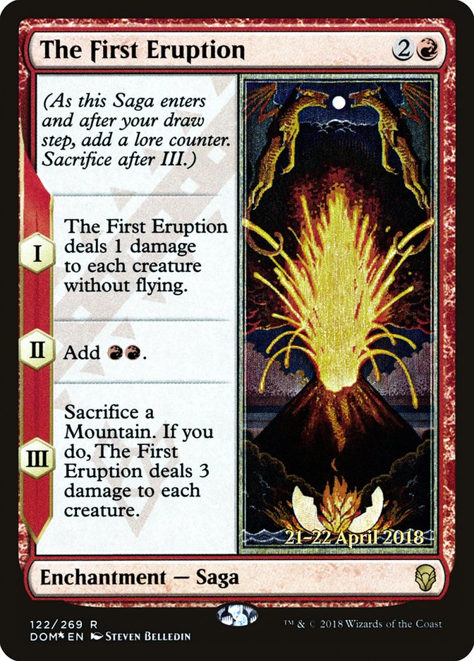 La primera erupción [Promociones de presentación de Dominaria] 