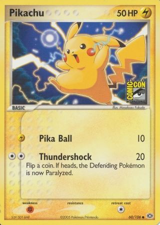 Pikachu (60/106) (Comic Con de San Diego 2005) [Tarjetas varias] 