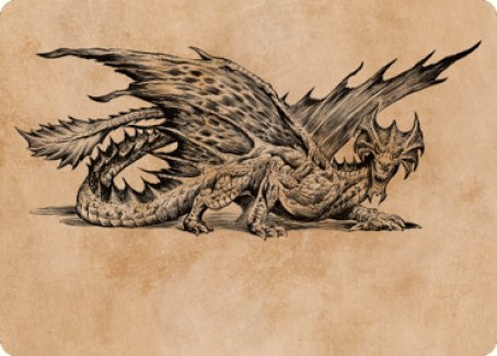 Tarjeta de arte de dragón de latón antiguo (49) [Commander Legends: Battle for Baldur's Gate Art Series] 