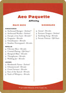 Lista de mazos de Aeo Paquette [Mazos del Campeonato Mundial 2004] 