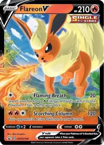 Flareon V (SWSH149) [Espada y escudo: Promociones de Black Star] 