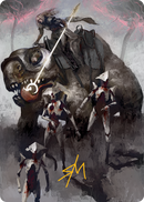 Tarjeta artística de Thalia y el monstruo Gitrog (firma estampada en oro) [Serie de arte March of the Machine] 