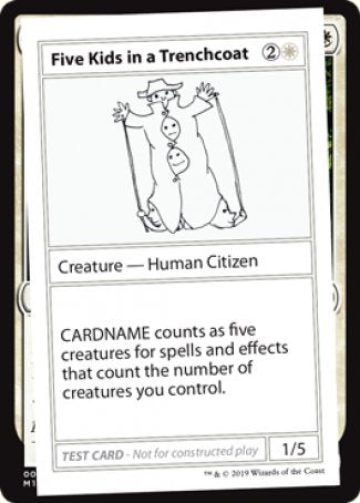 Cinco niños con gabardina (edición 2021) [Tarjetas de prueba de juego Mystery Booster] 