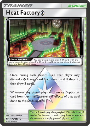 Heat Factory (178/214) (Prism Star) [Sol y Luna: Lost Thunder] 
