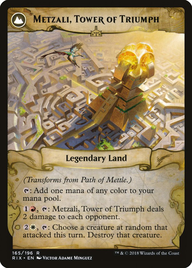 Camino del temple // Metzali, Torre del Triunfo [Rivales de Ixalan] 