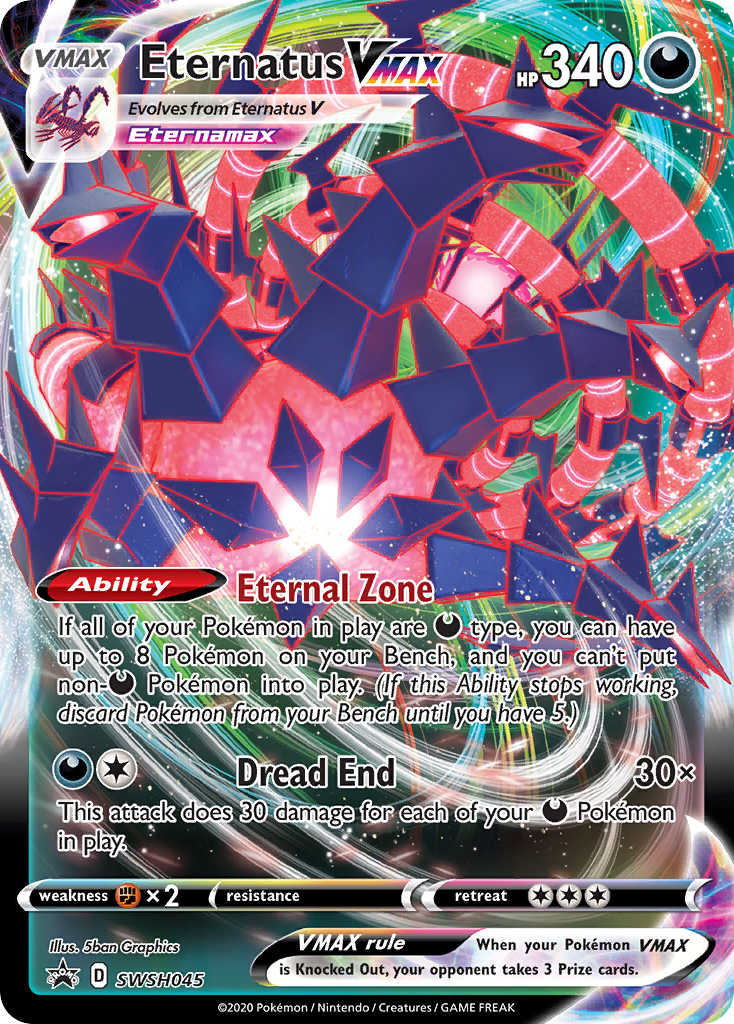 Eternatus VMAX (SWSH045) (Tarjeta Jumbo) [Espada y Escudo: Black Star Promos] 