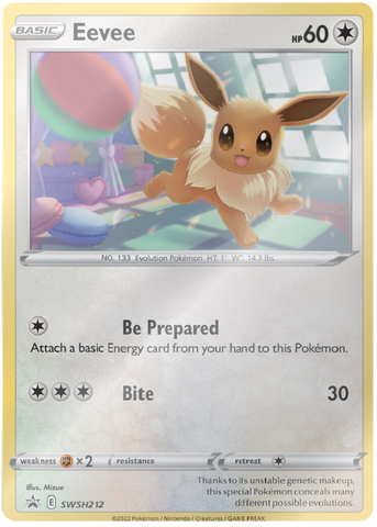 Eevee (SWSH212) [Espada y escudo: Promociones de Black Star] 