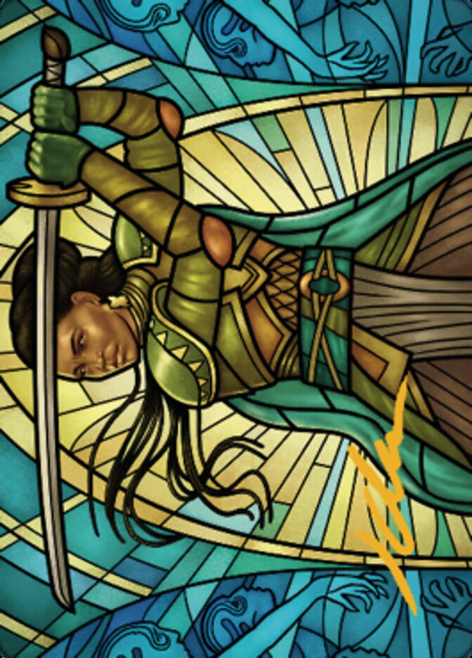 Shanna, Purifying Blade Art Card 2 (Firma estampada en oro) [Serie Dominaria United Art] 