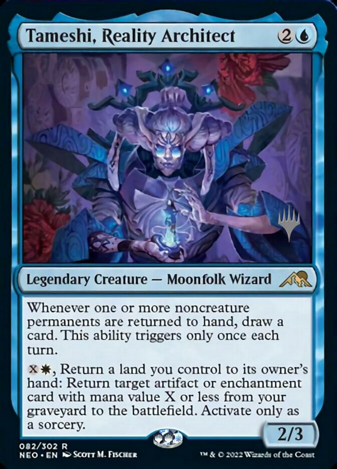 Tameshi, Reality Architect (paquete promocional) [Kamigawa: Neon Dynasty Promos] 