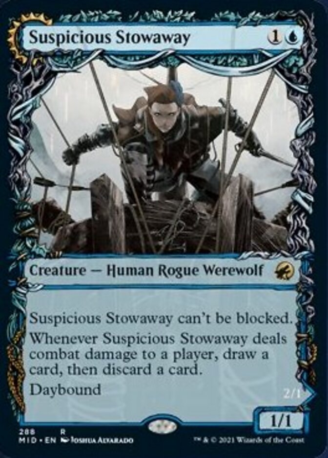 Polizón sospechoso // Hombre lobo marinero (Showcase Equinox) [Innistrad: Midnight Hunt] 