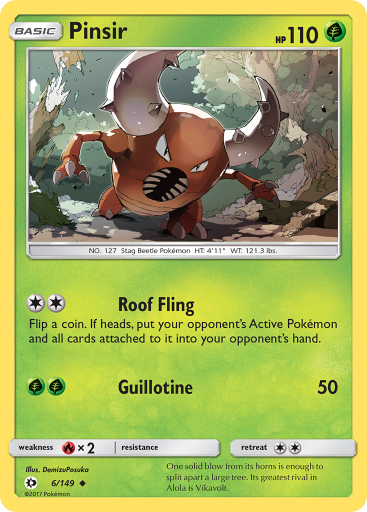 Pinsir (6/149) [Sol y Luna: Conjunto básico] 