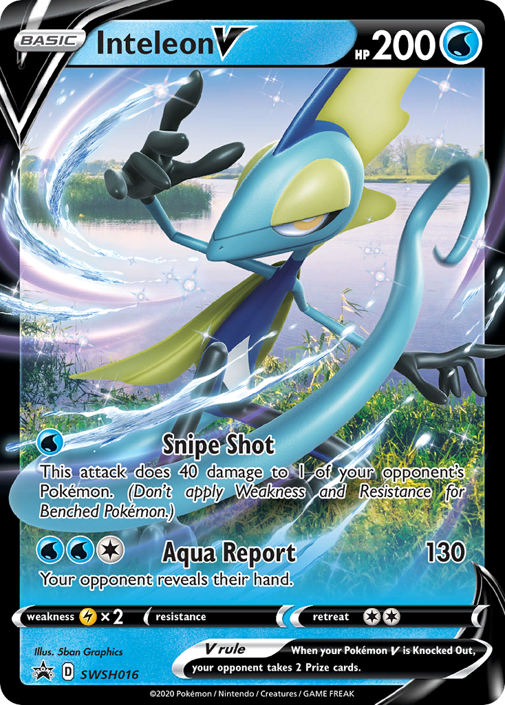 Inteleon V (SWSH016) (Tarjeta Jumbo) [Espada y Escudo: Promociones Black Star] 