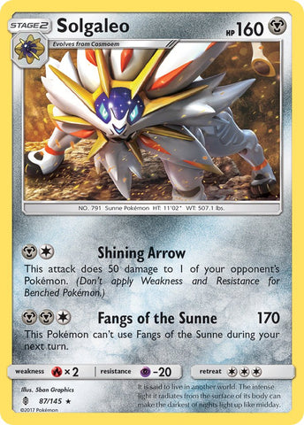 Solgaleo (87/145) (Exclusivo de la cubierta temática) [Sol y luna: Guardianes nacientes] 