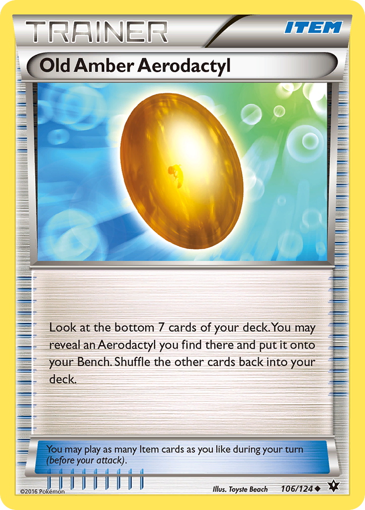 Viejo aerodáctilo ámbar (106/124) [XY: Destinos en colisión] 