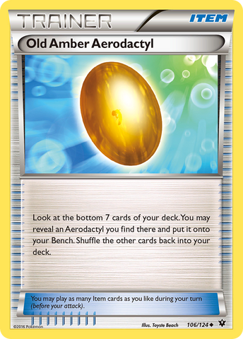Viejo aerodáctilo ámbar (106/124) [XY: Destinos en colisión] 