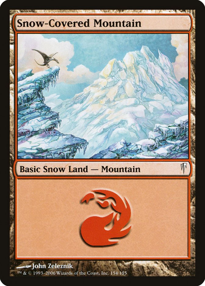 Montaña cubierta de nieve [Ola de frío] 