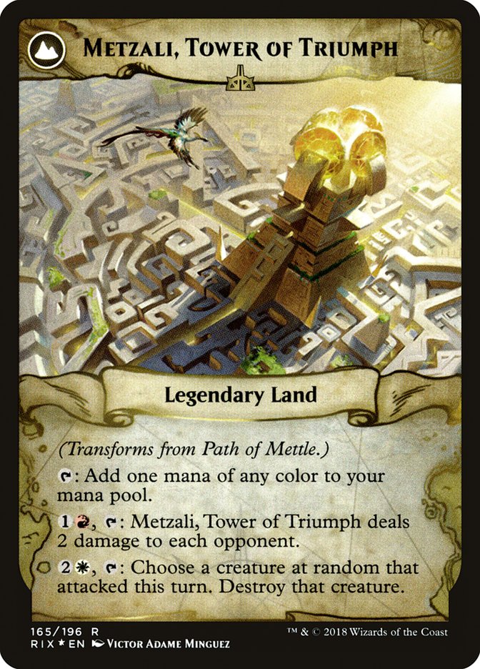 Path of Mettle // Metzali, Torre del Triunfo [Promociones de presentación de Rivales de Ixalan] 