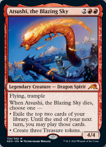 Atsushi, el cielo ardiente [Kamigawa: Dinastía de neón] 