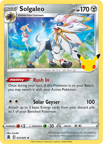Solgaleo (021/025) [Celebraciones: 25 Aniversario] 