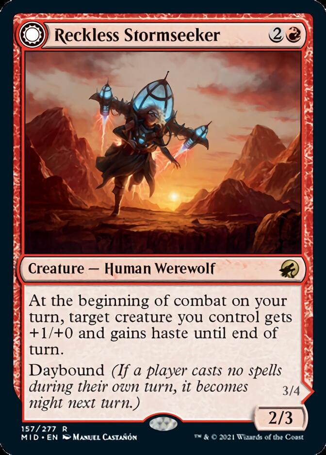 Buscatormentas imprudente // Asesino cargado de tormenta [Innistrad: Caza de medianoche] 