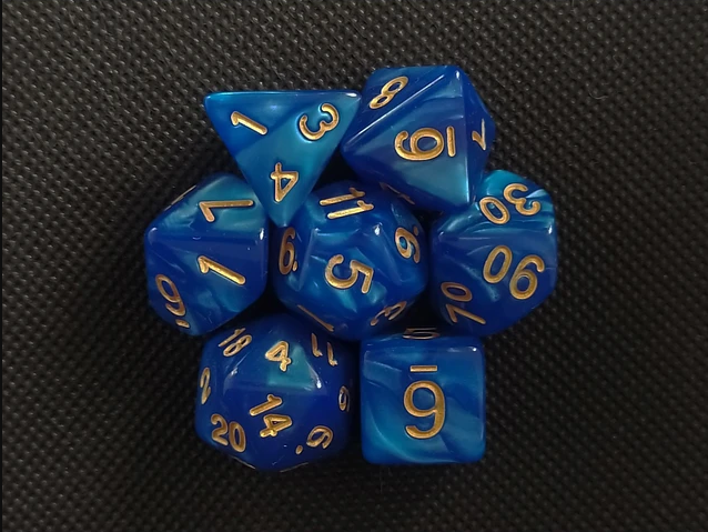 Set de 7 dados para Rol