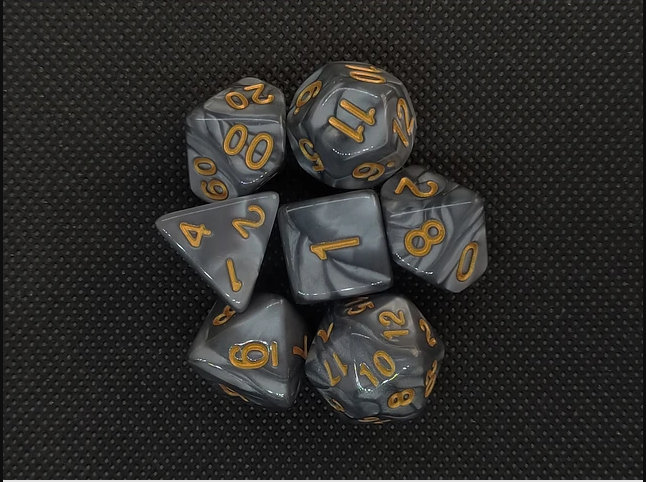 Set de 7 dados para Rol