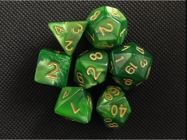 Set de 7 dados para Rol