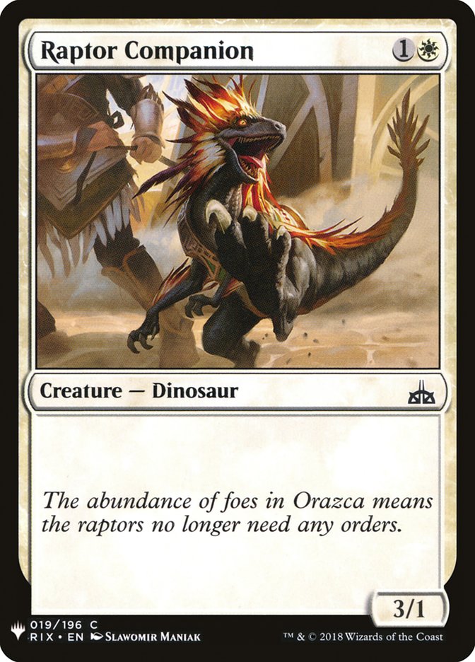 Compañero Raptor [Aumento misterioso] 