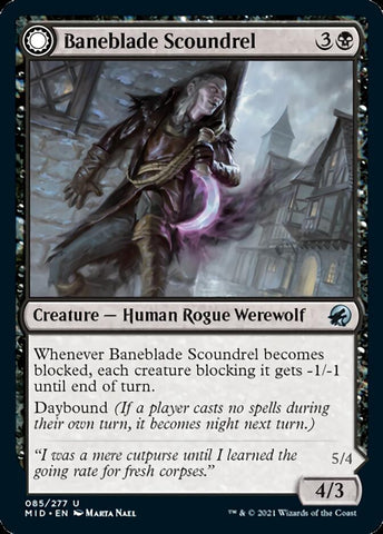 Baneblade Scoundrel // Baneclaw Merodeador [Innistrad: Caza de medianoche] 