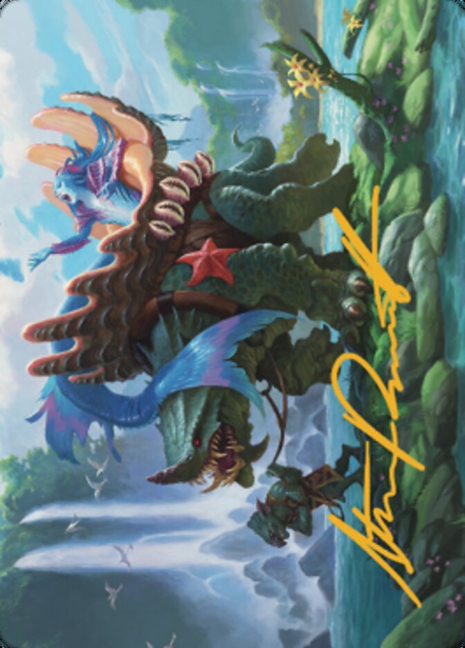 Tarjeta de arte Vodalian Mindsinger (firma estampada en oro) [Serie de arte Dominaria United] 