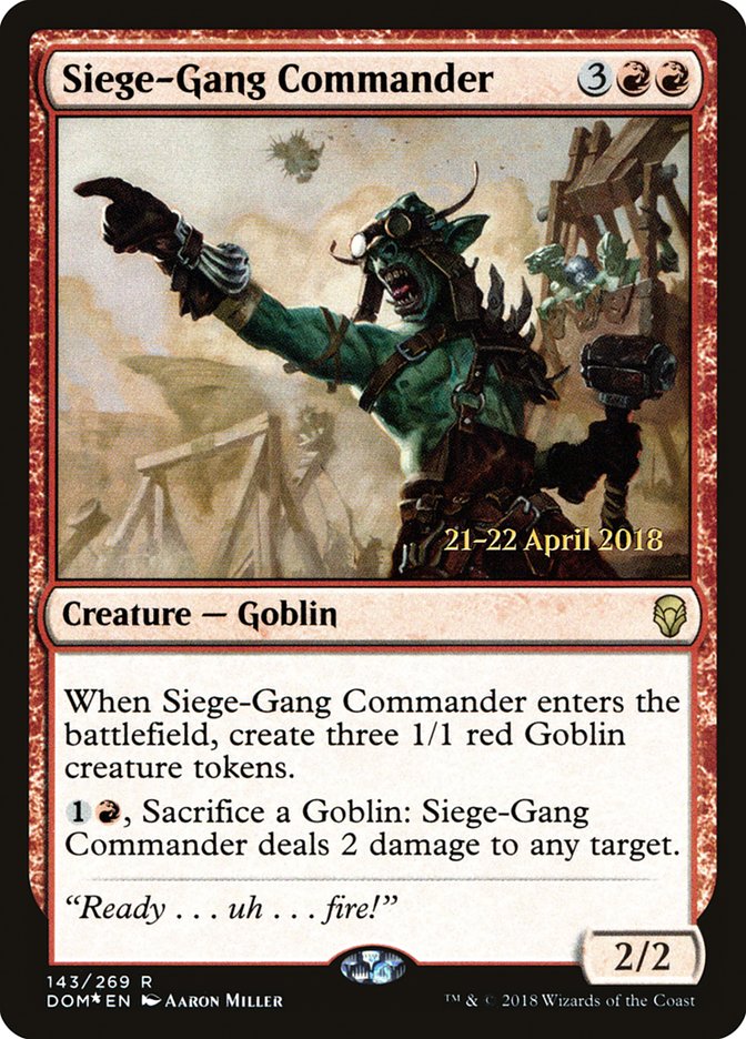 Comandante de Siege-Gang [Promociones de presentación de Dominaria] 