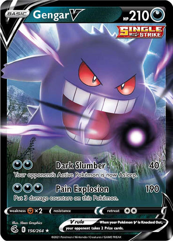 Gengar V (156/264) [Espada y escudo: Golpe de fusión] 