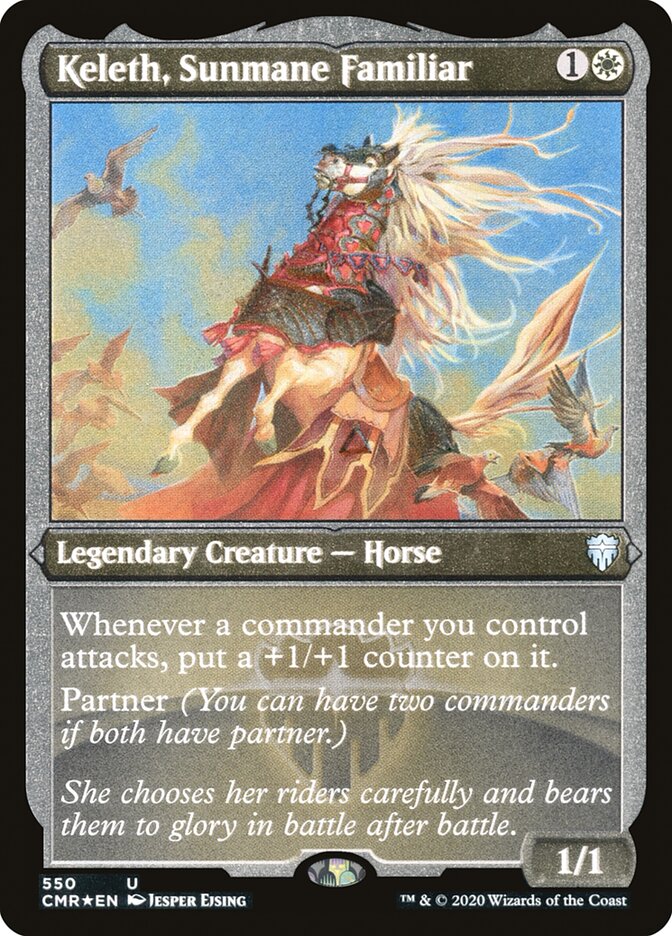 Keleth, Familiar Melena del Sol (Grabado) [Commander Legends] 