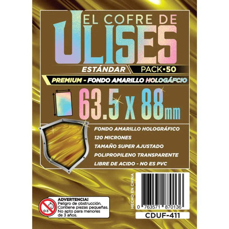 El cofre de Ulises - Standard Holograficas Glossy Amarillo 50 unidades