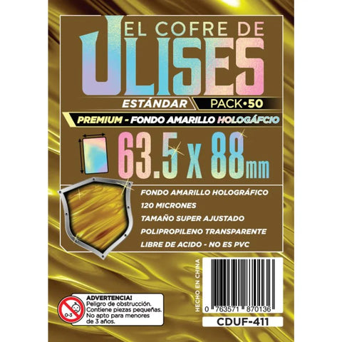 El cofre de Ulises - Standard Holograficas Glossy Amarillo 50 unidades