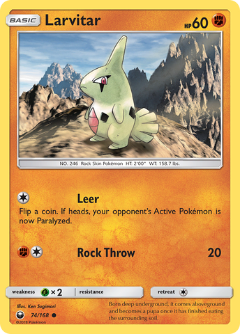 Larvitar (74/168) [Sol y Luna: Tormenta Celestial] 