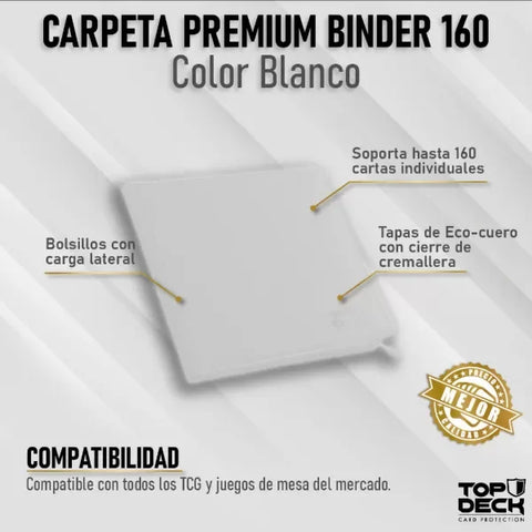 Carpeta Blanca Premium - 160 Bolsillos