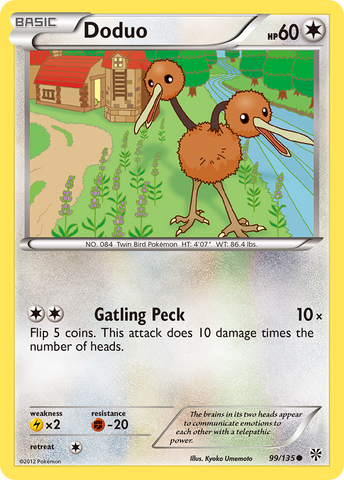 Doduo (99/135) [Blanco y negro: Tormenta de plasma] 