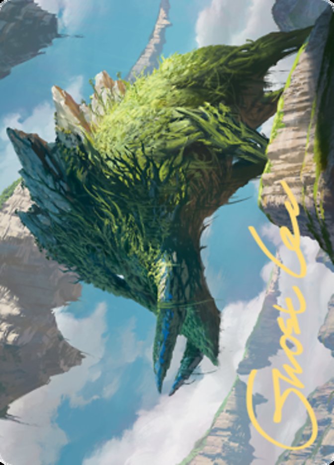 Yasharn, Tarjeta de arte de la Tierra Implacable (Firma estampada en oro) [Serie de arte Zendikar Rising] 