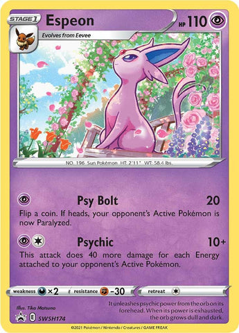 Espeon (SWSH174) [Espada y escudo: Promociones de Black Star] 