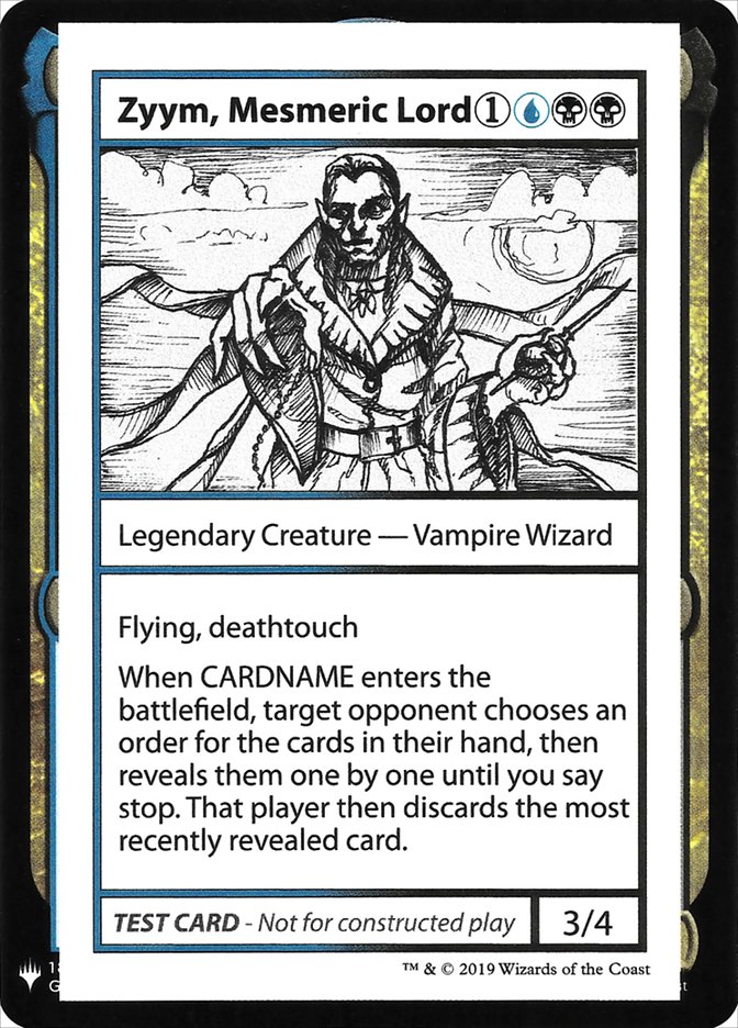 Zyym, Señor Mesmérico [Tarjetas de prueba de juego Mystery Booster] 