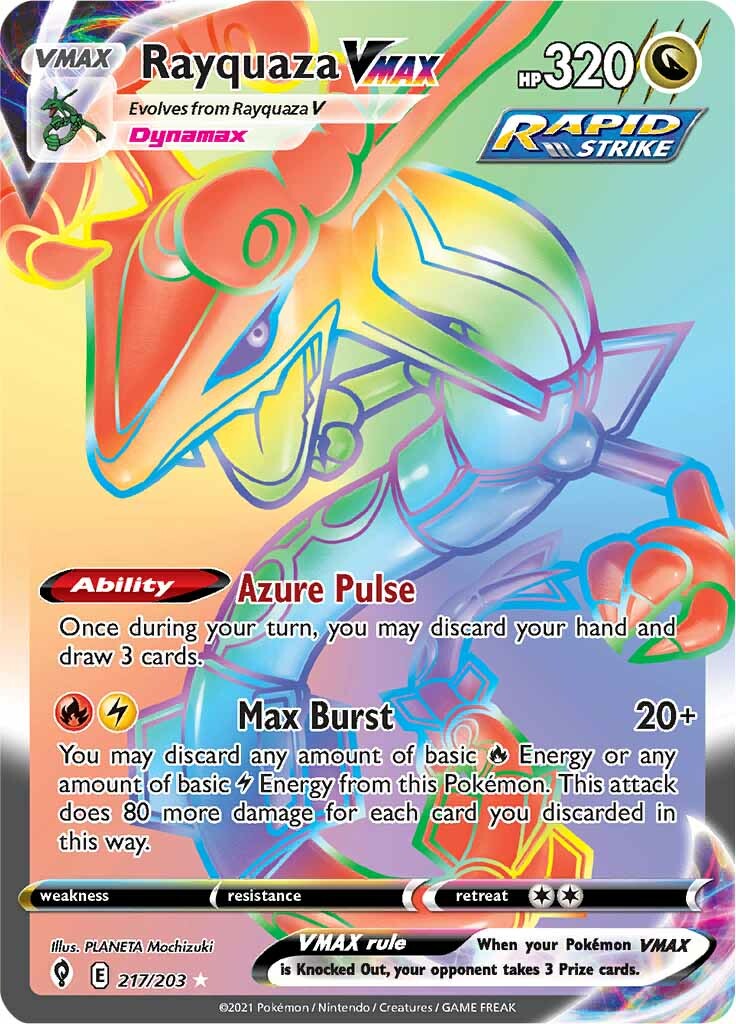 Rayquaza VMAX (217/203) [Espada y escudo: cielos en evolución] 
