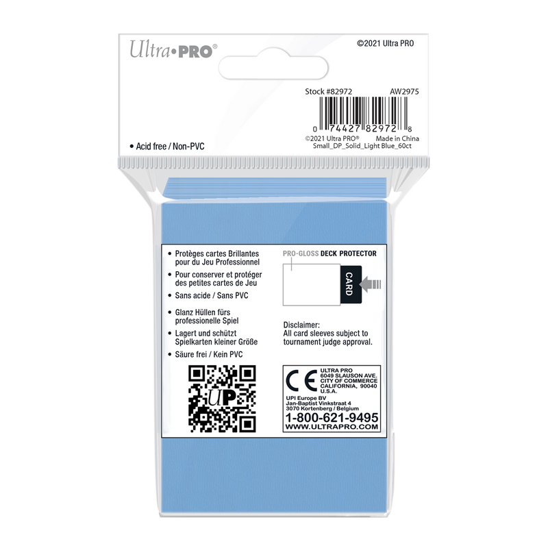 Ultra PRO: Fundas pequeñas de 60 ct - PRO-Gloss (Azul claro) 