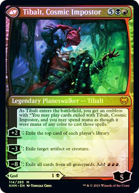 Valki, dios de las mentiras // Tibalt, impostor cósmico [Promociones de presentación de Kaldheim] 