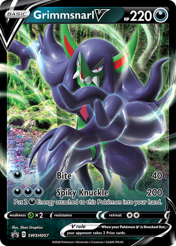 Grimmsnarl V (SWSH057) (Tarjeta gigante) [Espada y escudo: Black Star Promos] 