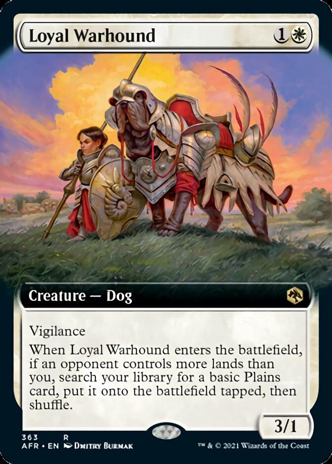 Loyal Warhound (Arte extendido) [Dragones y Mazmorras: Aventuras en los Reinos Olvidados] 