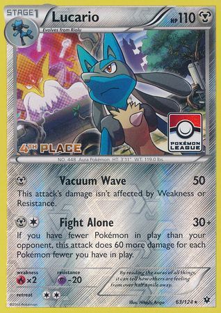 Lucario (63/124) (4to lugar de promoción de liga) [XY: Fates Collide] 