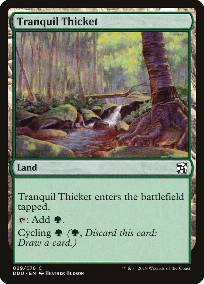 Tranquil Thicket [Mazos de duelo: Elfos contra inventores] 