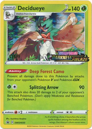 Decidueye (SWSH035) (Promoción de presentación del personal) [Sword &amp; Shield: Black Star Promos] 