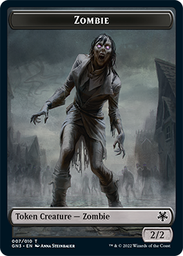 Zombi // Ángel Ficha de doble cara [Noche de juegos: Fichas todos contra todos] 